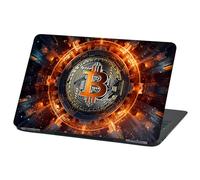 Finest Folia Copertura della Pellicola per Laptop: strana Pellicola Adesiva, Adesivo per Notebook, Copertura Protettiva, Adesivo Autoadesivo in Vinile, 15 Pollici, LP110 Bitcoin