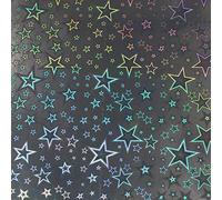 Finest Folia Fogli DIN A4, autoadesivi, per artisti, plotter, ologramma con glitter, per il fai da te, set da 10 fogli DIN A4, stelle (n. 035)