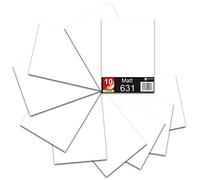 Finest Folia Foglio Din A4 30x21cm 621/631 pellicola per plotter pellicola vinilica per auto (010 Bianco, Set di 10 631 Opaco)