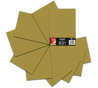 Finest Folia Foglio Din A4 30x21cm 621/631 pellicola per plotter pellicola vinilica per auto (091 Oro, Set di 10 631 Opaco)