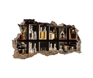 Finest Folia Graz Design - Adesivo da parete 3D, con foro di muro, autoadesivo, altezza 60 x larghezza 100 cm, per camera da letto, soggiorno (WL62 Bar)