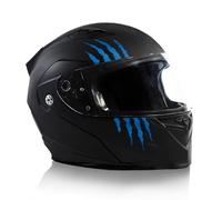 Finest Folia K173 Set di Adesivi per Casco da Moto, Blu Azzurro, 2 Pezzi, 7,5 x 7,5 cm, Autoadesivo, Impermeabile, Ritagliato a Contorno, Rimovibile