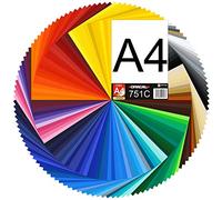 Finest Folia Pellicola in vinile per plotter formato A4 29,7x21cm serie 751C autoadesivo per auto mobili artigianato per adesivi decalcomanie decorative (1 foglio, 930 gold L)