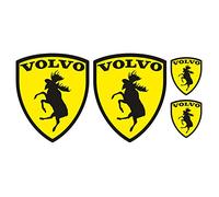 Finest Folia R067 - Set di 4 adesivi per auto con logo svedese con alce, autoadesivi