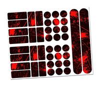 Finest Folia - Set da 34 pezzi di pellicola protettiva per telaio di bicicletta, adesivo MTB BMX, protezione per la catena, pellicola protettiva per la vernice R159 R160 (02 Racing Rosso Neon)