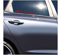 Finest Folia Set di 2 adesivi per auto con logo N Performance autoadesivi decorazione finestrini accessori tuning K091 (rosso, N Performance Full)