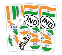 Finest Folia Set di 2 adesivi per paesi, formato DIN A4, per auto, moto, autoadesivi, resistenti alle intemperie, R217 (21 India)