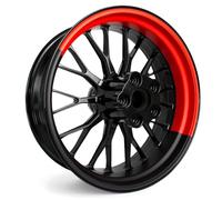 Finest Folia Set di 4 adesivi per cerchioni da 17 pollici, autoadesivi, impermeabili, resistenti ai raggi UV MR021 (04-02 rosso mezzo)