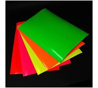 Finest Folia Set di 5 fogli DIN A4 autoadesivi, per artisti, plotter e per il fai da te, fluorescente