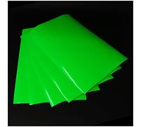 Finest Folia Set di 5 fogli DIN A4 autoadesivi, per artisti, plotter e per il fai da te, verde fluorescente