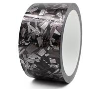 Finest Folia - Strisce decorative autoadesive in carbonio forgiato, 8,5 m, per auto, camion, moto, barche, modellismo, fai da te, decorazione, colori: nero/argento carbonio forgiato, larghezza 50 mm