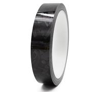 Finest Folia - Strisce decorative autoadesive in carbonio forgiato lucido, 8,5 m, per auto, camion, moto, barche, modellismo, fai da te, decorazione, nero lucido, larghezza 20 mm