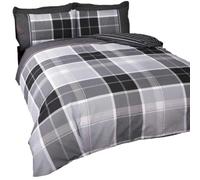 Finest Homewares Argyle Tartan Copripiumino Matrimoniale e 2 Cuscini