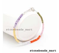 Finest Multicolore Zircone 3mm Rondelle Sfaccettato Perline Gioielli Girocoll...