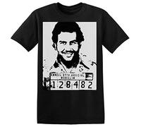 Finest Prints Pablo Escobar Mugshot Medellin Maglietta da Uomo Extra Large