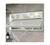 Finestra a battente in lega di alluminio bianca, montaggio a incasso, con tramoggia rotante isolata, design di ventilazione per cantina e bagno (65 x 30 cm)