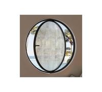 Finestra A Filo, Finestre Di Ventilazione Girevoli A 360°, Oblò Rotondo Con Maniglie, Finestra In Vetro Di Alluminio Per La Decorazione Di Bagno, Cucina E Soggiorno.(Black,60cm/23.6in)
