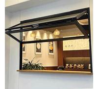 Finestra a soffietto superiore e inferiore, finestre per esterni pieghevoli con vetro rinforzato e serrature, finestre scorrevoli in alluminio personalizzabili(26x22in/66x56cm)