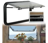 Finestra a spinta per camper e roulotte, portello di ventilazione esterno incernierato, 800 x 450 mm, ricambio per finestra di uscita camper, durevole, facile installazione, ideale per la ventilazione