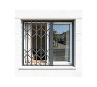 Finestra antifurto allargabile pieghevole in lega di alluminio con serratura bidirezionale regolabile for uso domestico, recinzione di sicurezza anti-intrusione(B,150x110cm/59x43in)