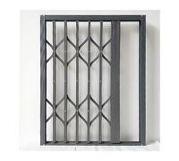 Finestra antifurto retrattile e parapetto in lega di alluminio con serrature su entrambi i lati, scorrevole orizzontalmente e pieghevole for risparmiare spazio, balcone(W90xH80cm/36x32in)