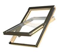 Finestra basculante in legno FAKRO 114 x 118 cm - 2 volte econo o 3 vetri energetici, efficiente dal punto di vista energetico e durevole, con telaio isolante e telaio isolante