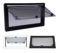 Finestra basculante per camper 90 x 50 cm con zanzariera, finestra laterale, chiusura lampo, finestra pieghevole esterna, per caravan, furgone