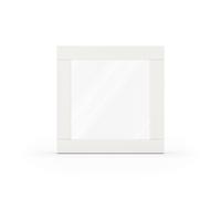 Finestra bianca, bianco traffico RAL 9016, legno, Classico IV 68 mm, 510 x 510 mm, configura individualmente