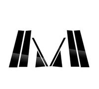 Finestra Centro Pilastro Trim Compatibile Con Per Nivus Per Taigo 2019-2023 Car BC Post Pillar Exterior Glossy Black Decoration Door Deal Window Decor Cover Set