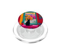 Finestra colorata del deserto di Santa Fe Cat Southwest PopSockets PopGrip per MagSafe