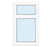 Finestra con sottoluce fisso, pvc, IDEAL 4000, bianco, 1 anta, vetri fissi, 510 x 1010 mm, configura individualmente