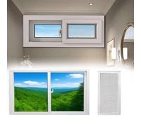 Finestra da bagno scorrevole per cantina bianca, 96,5 x 40,6 cm, design a basso consumo energetico per una migliore ventilazione e luce naturale nelle case