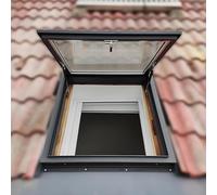Finestra da tetto e lucernario seminterrato porta per illuminazione diurna multi-angolo finestra in alluminio personalizzata (900 mm x 1200 mm, versione elettrica)