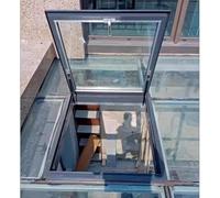 Finestra da tetto for lucernario personalizzabile da 1 pezzo - Botola di accesso in lega di alluminio resistente for soffitte, scantinati e tetti(51x96.5cm)