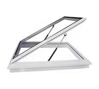 Finestra da tetto in alluminio per soffitte e verande, 85,4 x 50 cm, lucernario ideale per tetti piani e seminterrati, pozzi luminosi e design a risparmio energetico