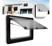 Finestra di ricambio per camper Egress, finestra laterale a cerniera con doppi vetri per roulotte e rimorchi, 1100 x 550 mm, finestra di ventilazione durevole per camper, migliora la sicurezza e il