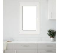 Finestra di Seminterrato Oscillo-Battente in PVC e Vetro, Cornice | Apertura basculante e girevole, telaio pulito, guarnizione, manutenzione con panno umido