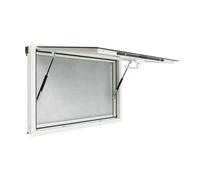 Finestra di servizio con finestra dello schermo di posizione regolabile e gancio di trascinamento, finestra di concessione 89 x 58,4 cm per camion di cibo angolo di apertura fino a 85 gradi, finestra