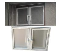 Finestra di Ventilazione a Doppia Apertura da 27,6x19,7" con Apertura Verso L'interno Maniglia Interna in Lega di Alluminio Vetro Temperato di Ricambio