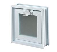 Finestra di ventilazione da inserire in una parete di vetromattoni o muratura | Dimensioni cm 24X24X8 | Unità di vendita 1 finestra