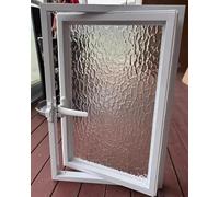 Finestra Finestra di Ricambio per Il Bagno per la Privacy del Capanno, Finestre Girevoli con Vetro Ondulato, Finestre Moderne per Case Mobili(White,24x18in/60x45cm)