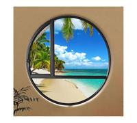 Finestra Finestra Scorrevole Rotonda Dal Profilo Sottile Con Vetro Temperato Da 5 Mm, Telaio In Alluminio Per Piccoli Spazi, Ristrutturazione Di Cucine E Balconi(Black,92 cm/36.2 in)