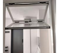 Finestra Finestre Pieghevoli Scorrevoli Verticali Personalizzate, Finestre con Apertura Verso L'esterno e a Battente, Finestre per la Casa in Alluminio(White,24x38in/61x96cm)