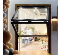 Finestra Finestre Pieghevoli Scorrevoli Verticali Personalizzate, Finestre con Apertura Verso L'esterno e a Battente, Finestre per la Casa in Alluminio(Black,20x26in/51x66cm)