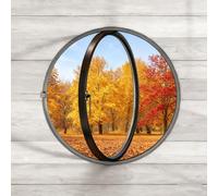 Finestra girevole a 360° con rotazione a 360°, nera, 50 cm, ideale per soffitte, cucine, bagni, design con maniglia scorrevole per una maggiore ventilazione e stile