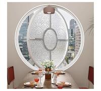 Finestra Girevole a Perno Centrale for La Casa Telaio in Lega di Alluminio Vetro Temperato Ventilazione Visiva con Maniglia Installazione a Filo(White,100cm/39.4”)