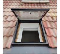 Finestra in alluminio Egress per lucernario, ventilazione manuale per un migliore flusso d'aria, visione multi-angolo per tetti inclinati e piatti, ideale per illuminazione soffitta interna