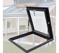 Finestra in alluminio per lucernario, 66 x 55,9 cm, versatile accesso alla ventilazione per camper, soffitte e stoccaggio del gas, durevole, multiuso