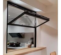 Finestra in alluminio personalizzabile con doppia sospensione scorrevole, con serratura, design per sollevamento vitelli e fessure perfette per le case (91,4 x 66 cm)