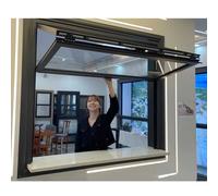 Finestra in lega di alluminio - Casetta per bambini a sollevamento verticale e finestra di pollaio, finestra in vetro temperato per camion alimentari e cucine aziendali, piccolo design scorrevole